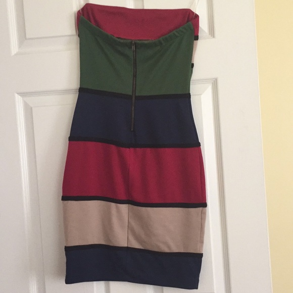 Strapless color block dress - Picture 2 of 2
